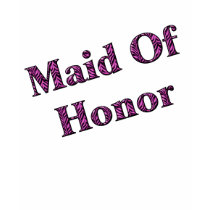 Maid Of Honor Pink Zebra Wedding Party T Shirt
