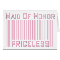 Maid of Honor Priceless cards