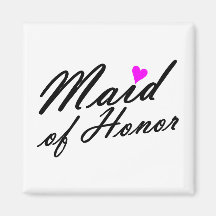 Maid Of Honor Refrigerator Magnets