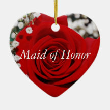 Maid Of Honor Rose Ornament