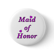 Maid of Honor Simply Love Pinback Buttons