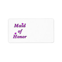 Maid of Honor Simply Love Custom Address Label