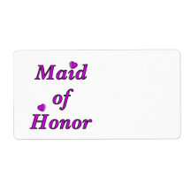 Maid of Honor Simply Love Personalized Shipping Labels