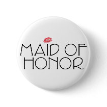 Maid of Honor Smooch buttons by WeddingWear Maid of Honor Smooch buttons