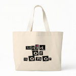 Maid of Honor (Sq Blk) Tote Bags