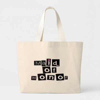 Maid of Honor (Sq Blk) Tote Bags