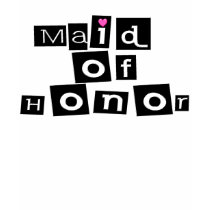 Maid of Honor (Sq Blk) t-shirts