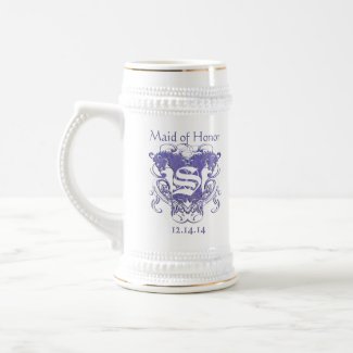 Maid of Honor Stein Wedding Vintage Lions mug