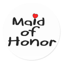 Maid of Honor stickers