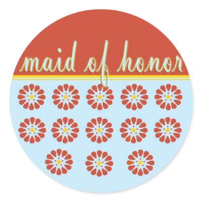 Maid of Honor Sticker
