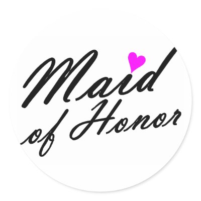 Maid Of Honor Stickers