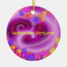 Maid of Honor Swirly Heart Ornament