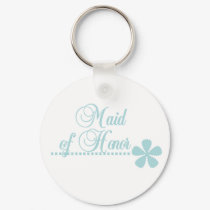 Maid of Honor Teal Elegance keychains