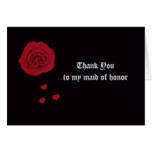 Maid of Honor Thank You Card