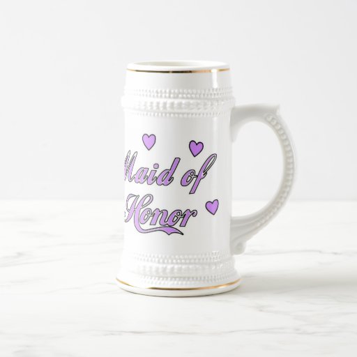 Maid of Honor Wedding Hearts Mug