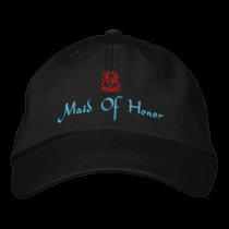 Maid Of Honor Wedding I Black embroidered hats