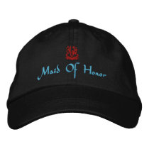 Maid Of Honor Wedding I Black embroidered hats by Fashioncasbah Maid Of Honor Wedding I Black embroidered hats