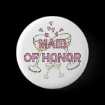 Maid of Honor Wedding ID Button buttons