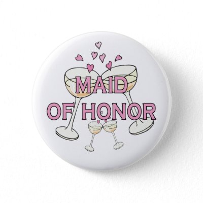 Maid of Honor Wedding ID Button