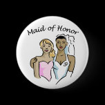 Maid of Honor Wedding ID Button buttons