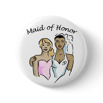 Maid of Honor Wedding ID Button