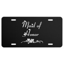 Maid Of Honor Weddings License Plate at Zazzle
