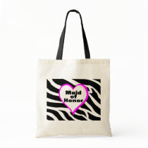 Maid Of Honor (Zebra Stripes) Canvas Bags