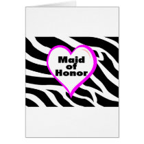 Maid Of Honor (Zebra Stripes) Card