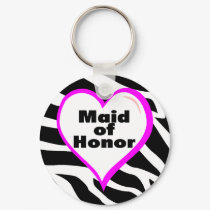 Maid Of Honor (Zebra Stripes) keychains