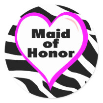 Maid Of Honor (Zebra Stripes) Sticker