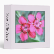Maiden Pinks 3 Ring Binder
