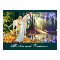 Maiden & Unicorne Artistic Poster by DARLENE posters