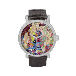 Maiden (Virgin), Gustav Klimt, Vintage Art Nouveau Wrist Watches