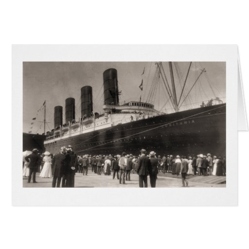Maiden Voyage of RMS Lusitania, 13 Septemeber 1907 Card