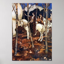 "Maidens on White Horses" by Edmund Dulac Poster