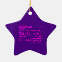 Maids of Honor Wedding Party Favors : Qualities Ornament
