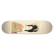 Maiko Japanese Woodblock Print Skateboard