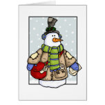 mail delivery snowman card