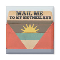 Mail me to Antigua And Barbuda Refrigerator Magnet