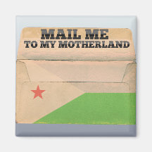 Mail me to Djibouti Fridge Magnets