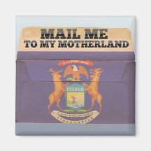Mail me to Michigan Fridge Magnet
