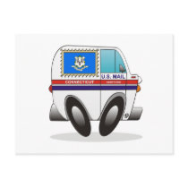Mail Truck CONNECTICUT postcards