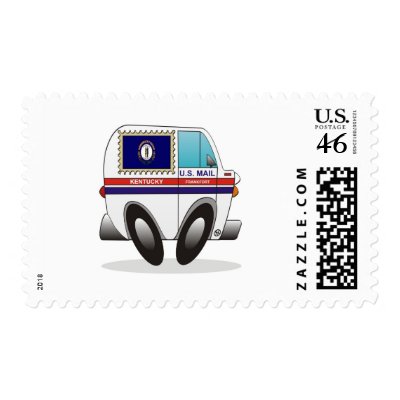 cartoon mail truck