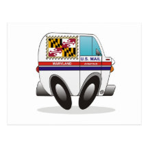 Mail Truck MARYLAND Post Card