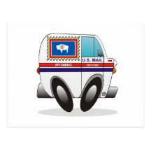 Mail Truck WYOMING Post Cards