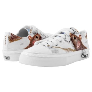 Mailbox Molly Pet Rat Lace-up Sneakers Printed Shoes