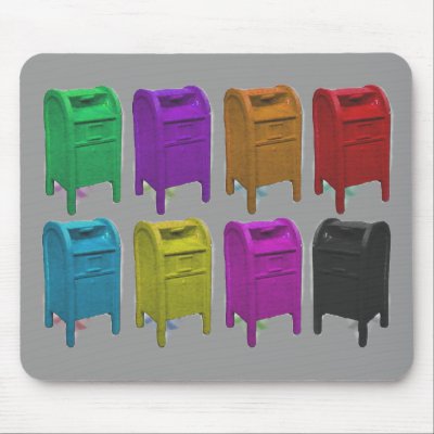 Mailbox POPART Gifts for Postal Workers Mouse Pads by gailg1957