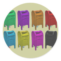 Mailbox POPART Gifts for Postal Workers stickers by gailg1957 Mailbox POPART Gifts for Postal Workers stickers