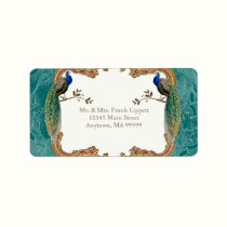Mailing Labels - Golden Peacock & Calligraphy labels