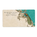 Mailing Labels - Vintage Peacock & Etchings